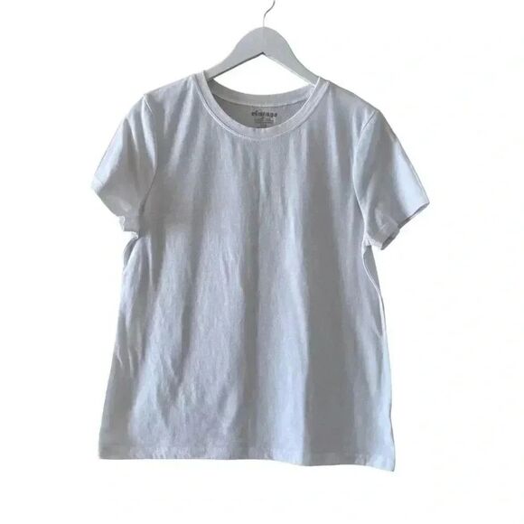 Vintage White Crewneck Cotton Soft Solid Basic Unisex Short Sleeves SZ L # 1606 - Picture 1 of 12